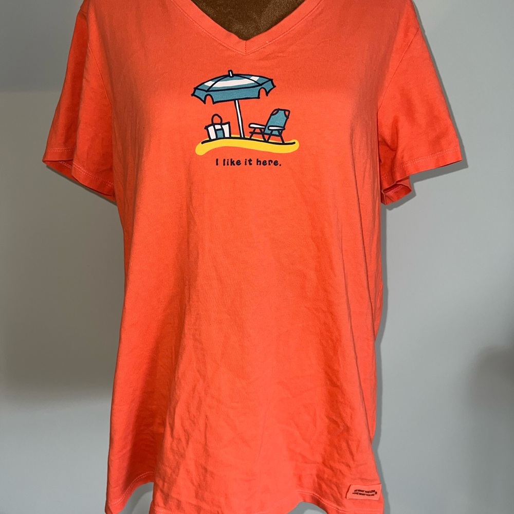 Life Is Good Orange Short Sleeve Tee